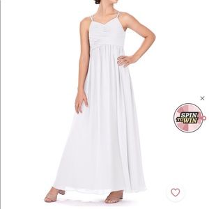 Azazie Blake Junior Bridesmaid - White